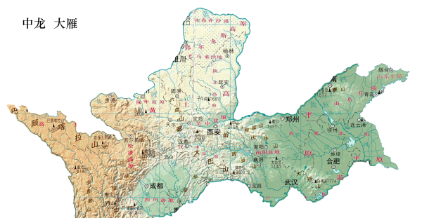 震龙之支龙共计五百六十四穴，枝龙无数